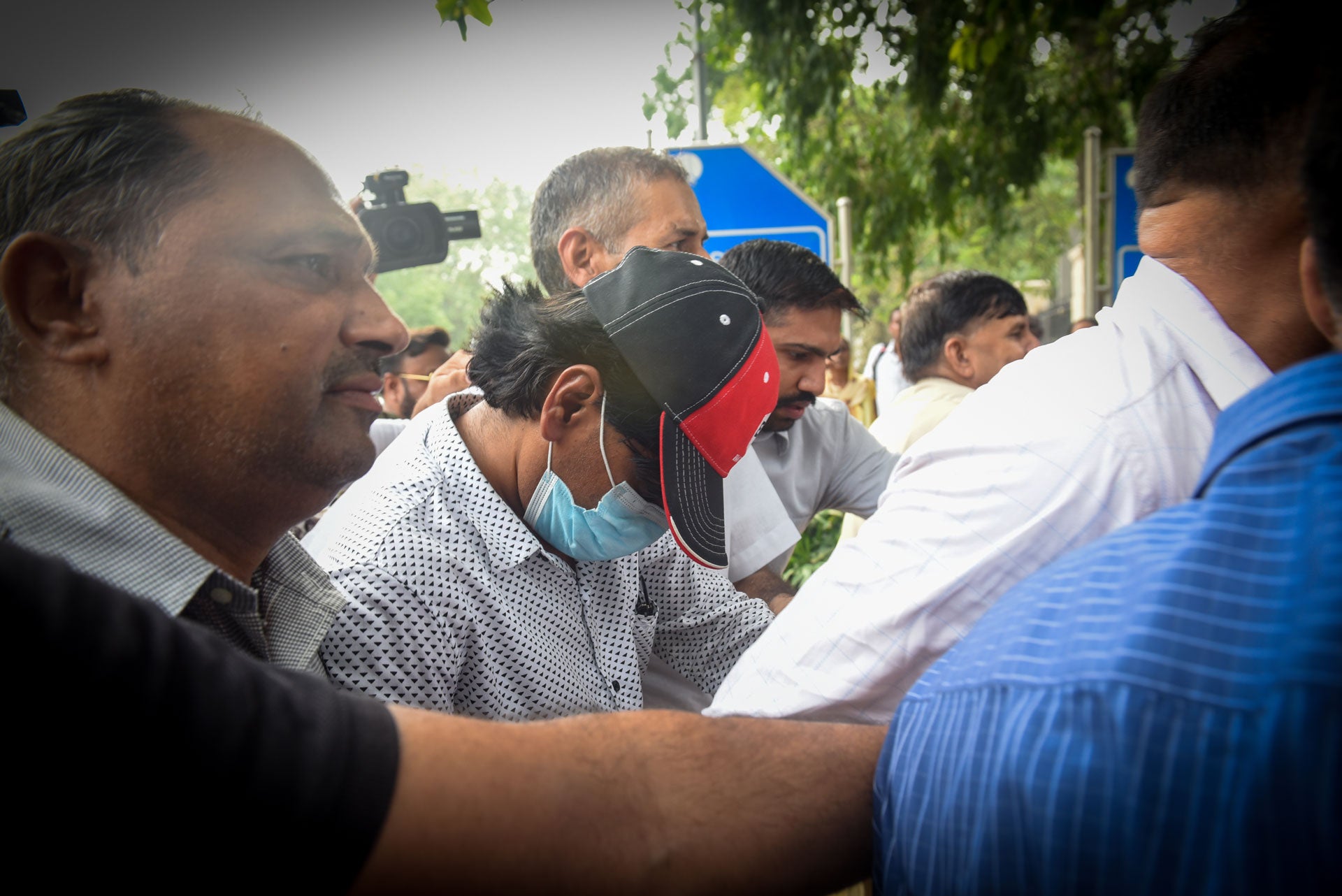 Mohammed Zubair being produced at the Patiala House Court by police