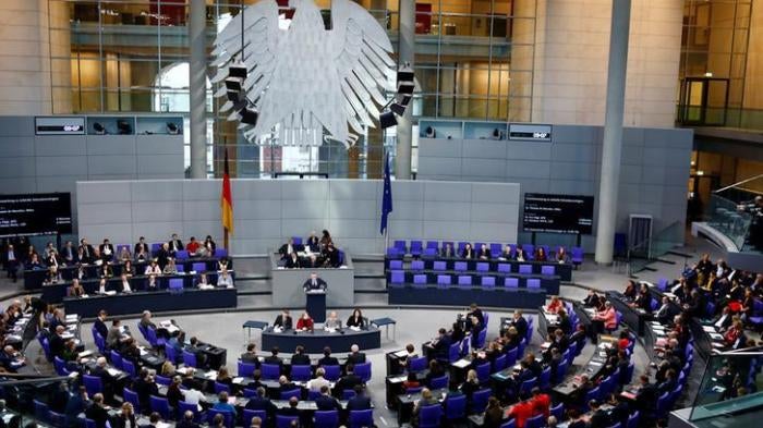 Session of the German lower house of Parliament, Bundestag, in Berlin, February 1, 2018.