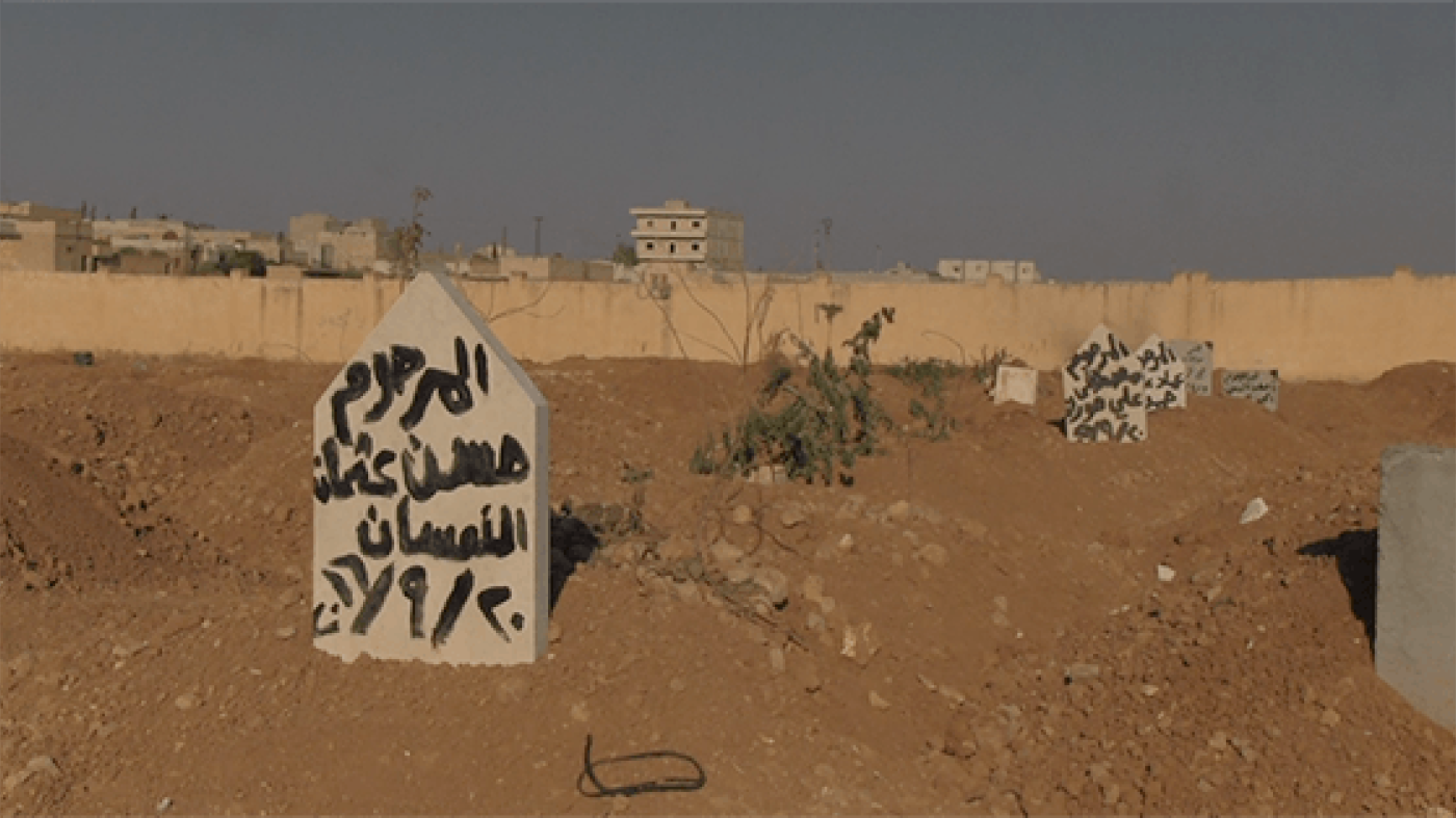 A picture of a grave in Manbij, Syria.