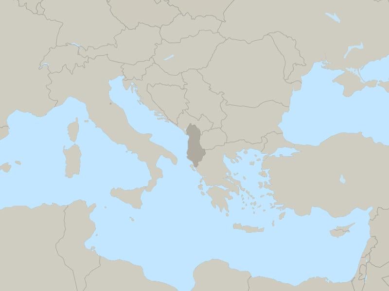 Albania country page map