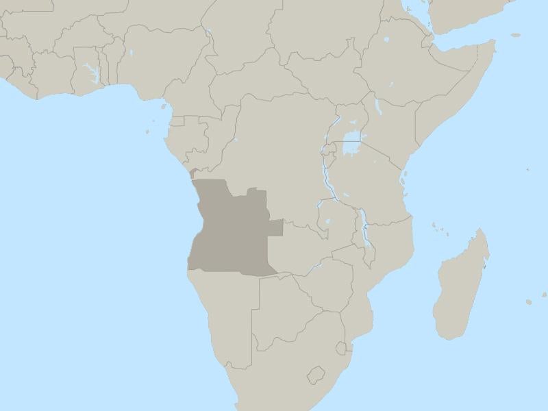 Angola country page map