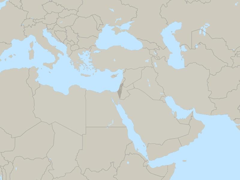 Israel and Palestine country map
