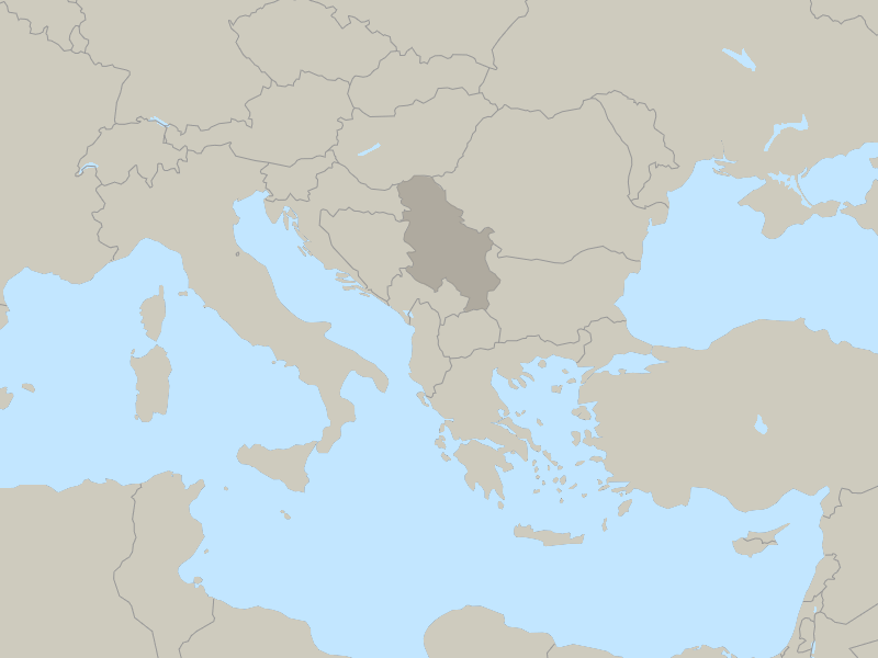 map of Serbia/Kosovo