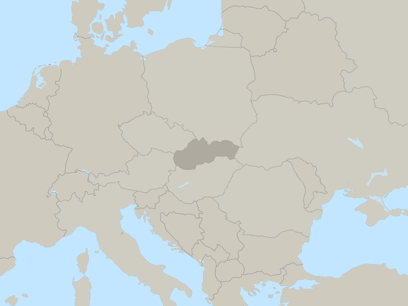 map of Slovak Republic 