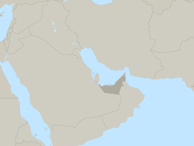 map of UAE
