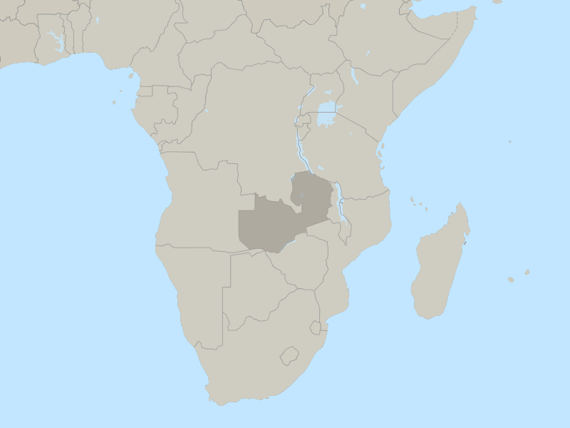 map of Zambia 