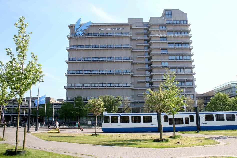 Main building of the Vrije Universiteit (Free University) in Amsterdam, Netherlands. 