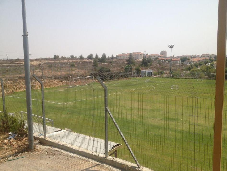 Football field in Givat Ze'ev.
