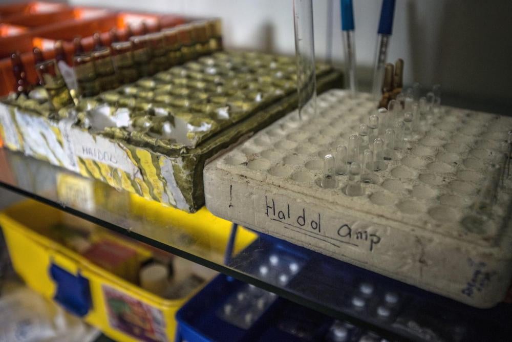 Escasez de Haldol (haloperidol), un medicamento antipsicótico usado habitualmente para tratar la esquizofrenia, en un hospital psiquiátrico de Barquisimeto, 28 de julio de 2016. 