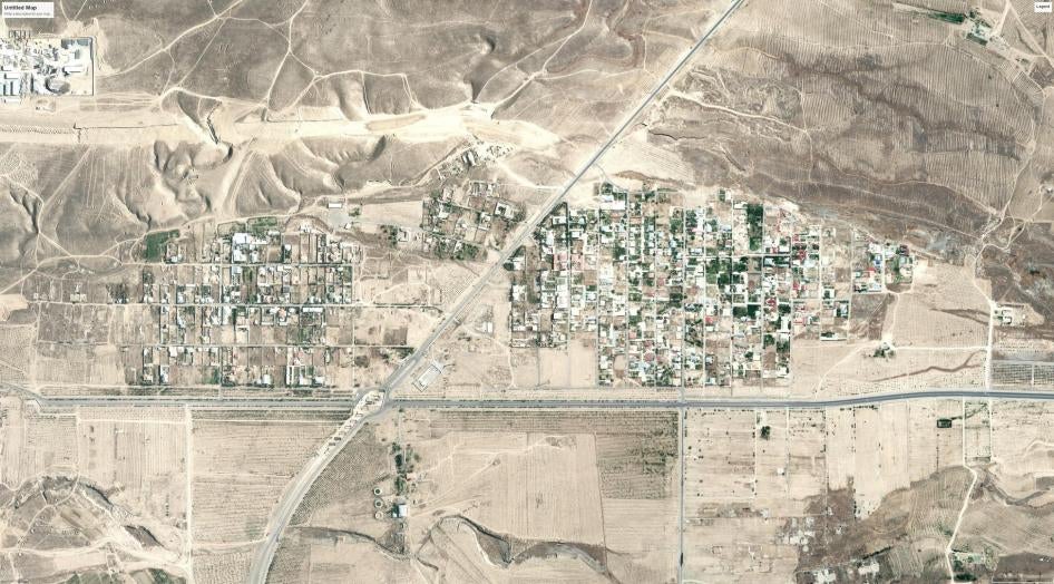 Satellite imagery showing before demolitions occurred in Turkmenistan 