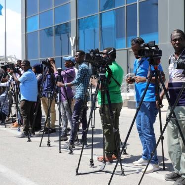 Somali journalists in Mogadishu, Somalia December 29, 2019. 