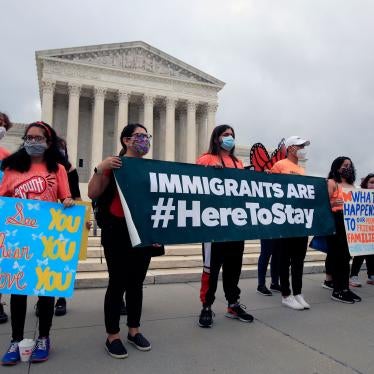Deferred Action for Childhood Arrivals (DACA) students celebrate in front of the Supreme Court in Washington, DC, June 18, 2020. 