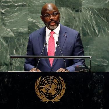 Liberia's President George Manneh Weah addresses the 74th session of the United Nations General Assembly, September 25, 2019. 