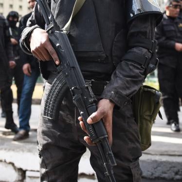 A security officer holding a weapon
