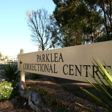The entry sign to Parklea Correctional Centre in Sydney.