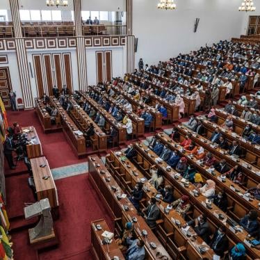 Members of the House of People's Representatives attend a session to approve the state of emergency declared by the prime minister, in Addis Ababa, Ethiopia