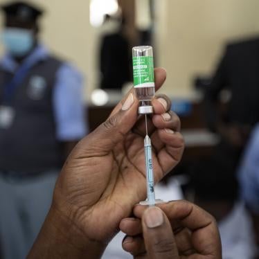 A nurse prepares a dose of the AstraZeneca Covid-19 vaccine at Kenyatta National Hospital in Nairobi, Kenya, March 5, 2021