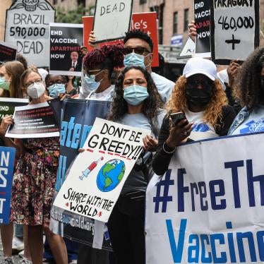 Vaccine Tech Share Protest