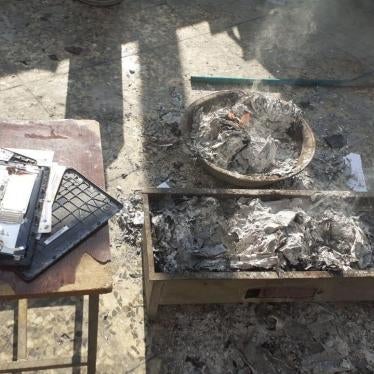 Documents and laptop destroyed by a resident to avoid confiscation by the Taliban, in Kabul, February 28, 2022.