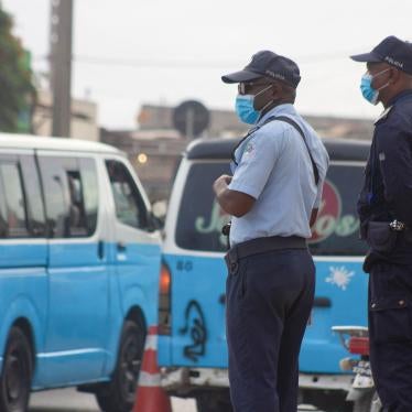 Police officers in Luanda, Angola on December 26, 2021. 