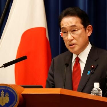 Japan's Prime Minister Fumio Kishida speaks during a press conference at the prime minister's official residence in Tokyo, Japan, April 8, 2022.