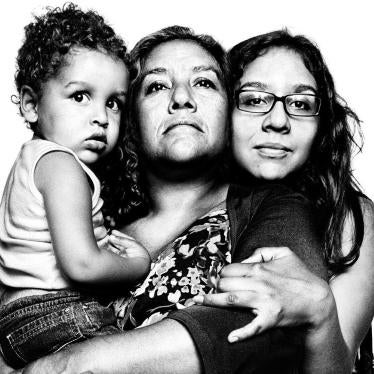 Melida Ruiz, a lawful permanent resident, pictured with her daughter, Mercedez Ruiz, and her grandson, Christopher Gonzalez.