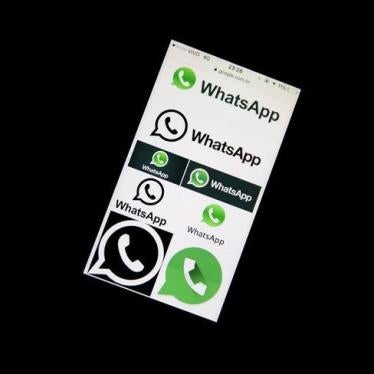 Whatsapp App logos on a mobile phone in Sao Paulo, Brazil on December 16, 2015. 