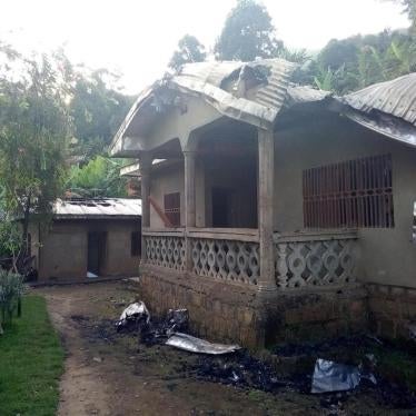 House burnt in Abuh (North-West region) by security forces on November 19, 2018.