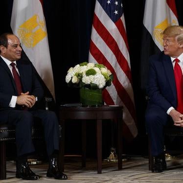 President Donald Trump meets with Egyptian President Abdel-Fattah el-Sisi during the United Nations General Assembly in New York