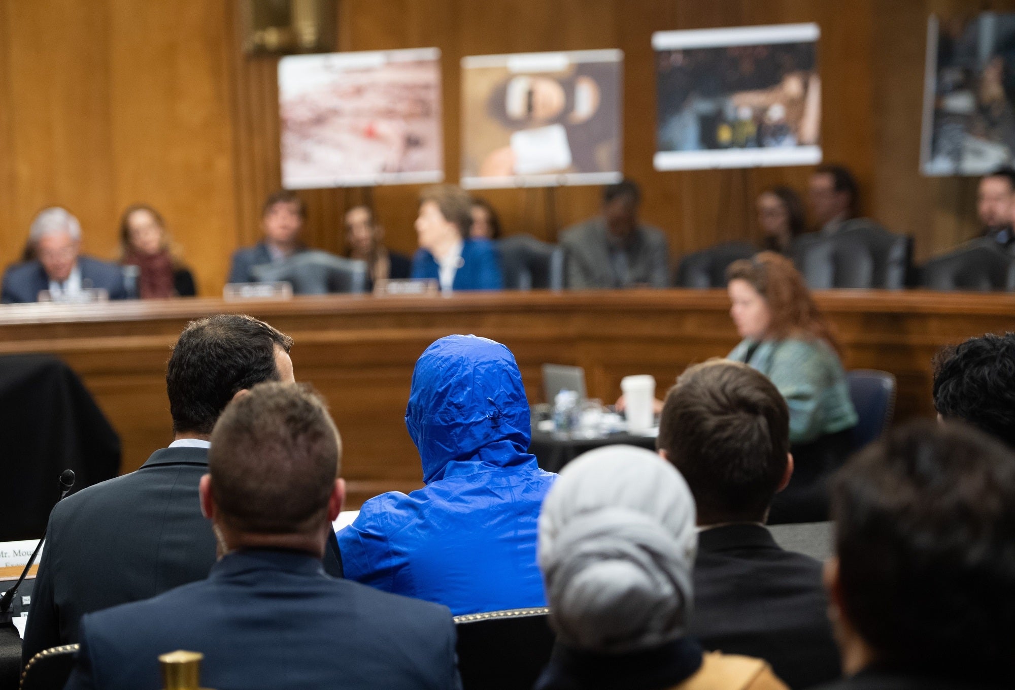 Syrian military defector ‘Caesar,’ testifies about atrocities in Syria during a Senate Foreign Relations committee hearing in Washington, DC, March 11, 2020.