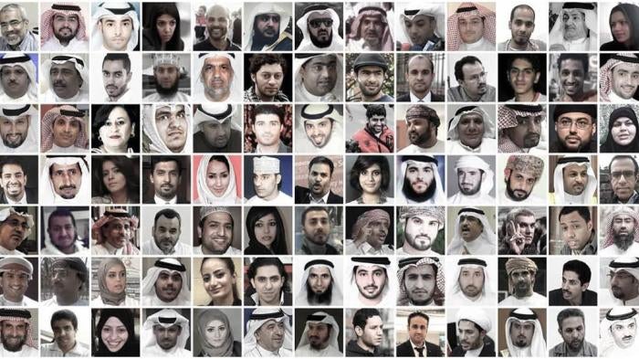 Portraits of online activists in Gulf states. 