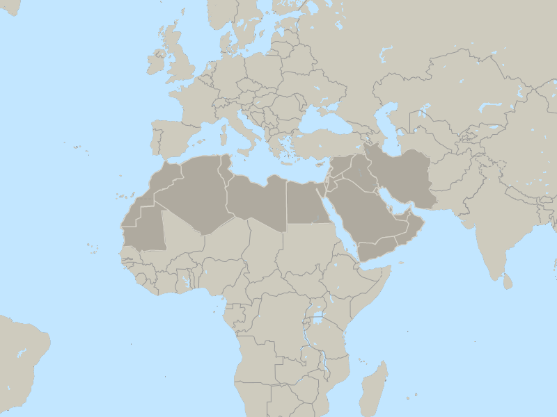 map of Middle East/North Africa