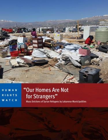 Cover of the Lebanon refugees report