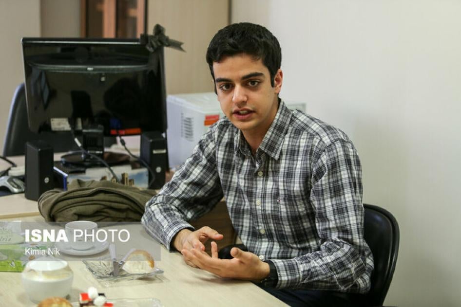 Ali Younesi during an interview with Iranian Student News Agency after winning a gold medal as a member of Iran’s national team during the 12th International Olympiad on Astronomy and Astrophysics.