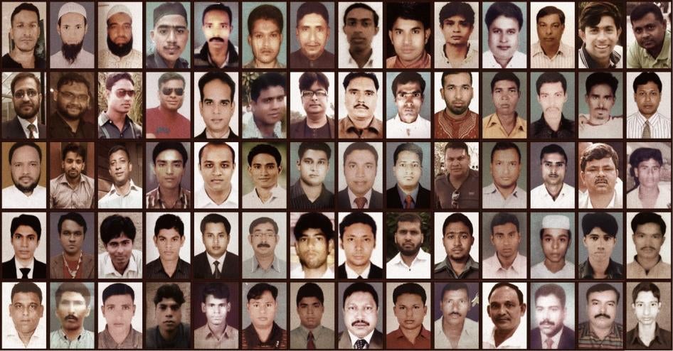 Photos de victimes de disparitions forcées au Bangladesh.