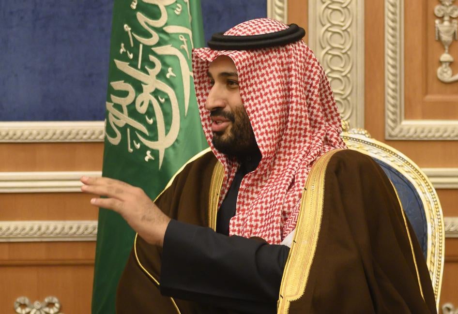 Putra Mahkota Saudi Mohammed bin Salman di Royal Court, di Riyadh, pada 14 Januari 2019. 