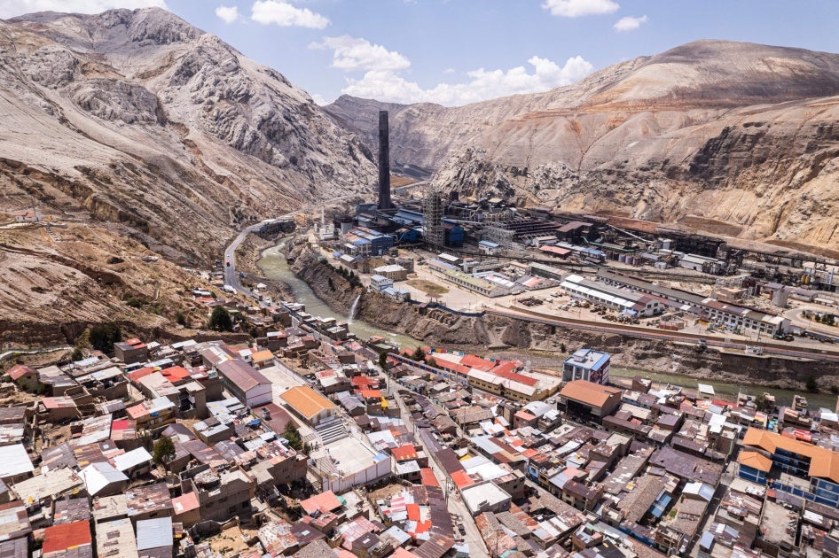 Le complexe métallurgique de Metalurgia Business Peru dans la ville de La Oroya, dans le département de Junín, à l'est de Lima, le 9 novembre 2022. 