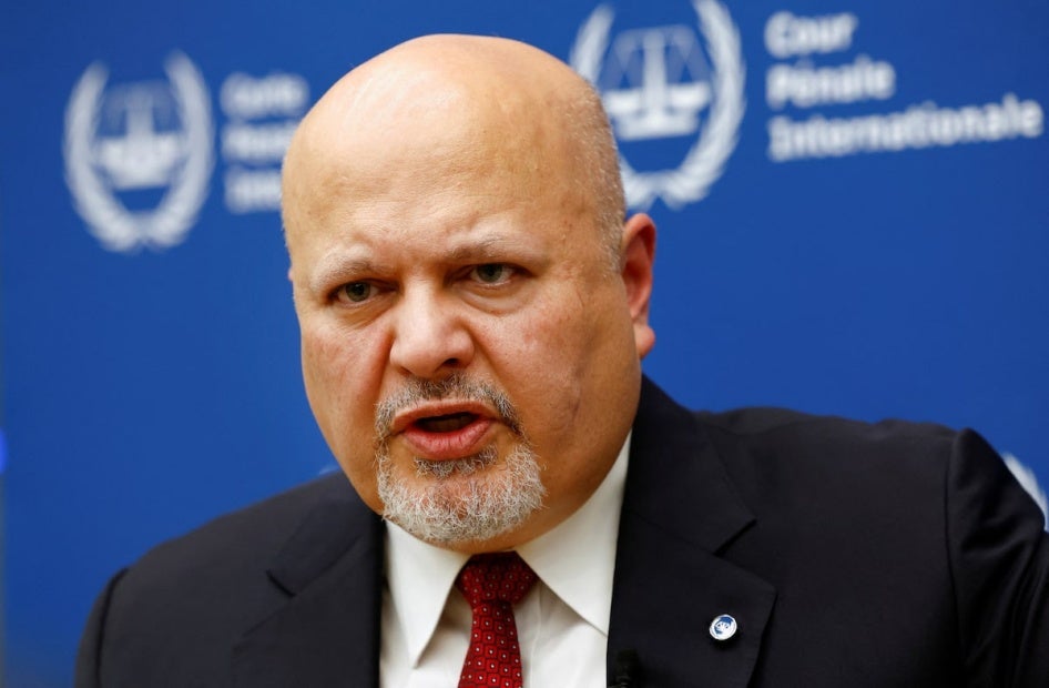 International Criminal Court Prosecutor Karim Khan gives an interview with Reuters about Israel and the occupied Palestinian territories, The Hague, Netherlands, October 12, 2023. 