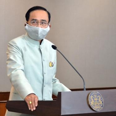 Thai Prime Minister Gen. Prayut Chan-Ocha delivers a televised speech in Bangkok, Thailand, March 24, 2020. 
