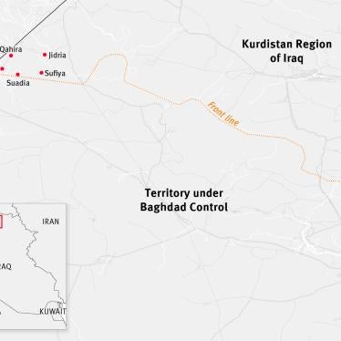 Map of five villages in Rabia subdistrict that the Kurdistan Regional Government has prevented Arab residents from returning to. 