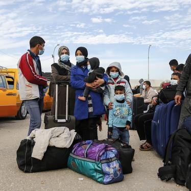 Palestinians wait to cross into Egypt at the Rafah crossing between Egypt and Gaza Strip in November 2020. Israeli and Egyptian authorities tightened their closure of Gaza amid the Covid-19 pandemic.