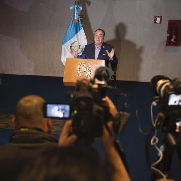 uatemala's President Alejandro Giammattei gives a press conference at the National Theatre, the day before his inauguration in Guatemala City, Jan. 13, 2020.