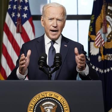 President Joe Biden speaks from the Treaty Room in the White House on Wednesday, April 14, 2021, about the withdrawal of the remainder of U.S. troops from Afghanistan. 