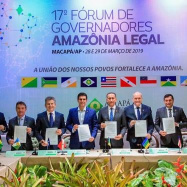 Governors and vice-governors of Brazil’s Amazon states at the 17th Forum of Governors of the Legal Amazon, March 2019