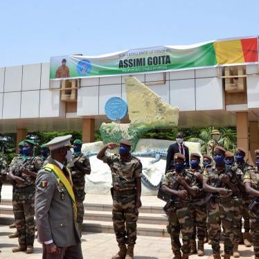 Col. Assimi Goïta is sworn in as Mali’s interim president on June 7, 2021. On May 24, Goïta overthrew the previous coup government, led by Bah Ndaw. 
