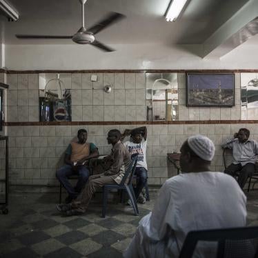 Men sitting in a cafe predominantly visited by Sudanese migrants in Cairo, Egypt, 08 August 2017.