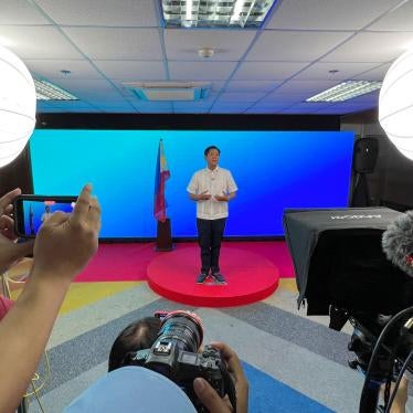 Incoming Philippines President Ferdinand Marcos Jr. speaks to reporters