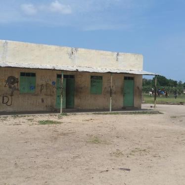 A school in Bentiu, Unity state, used as a barracks by soldiers and their families.