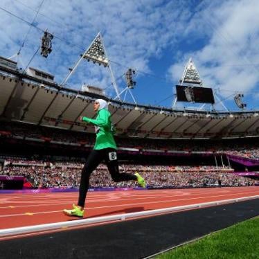 At the 2012 Olympic Games in London, Sarah Attar represents Saudi Arabia as the country's first Olympic female runner, competing in the women’s 800 meters