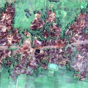 New satellite imagery obtained by Human Rights Watch shows the complete destruction of the village of Chein Khar Li